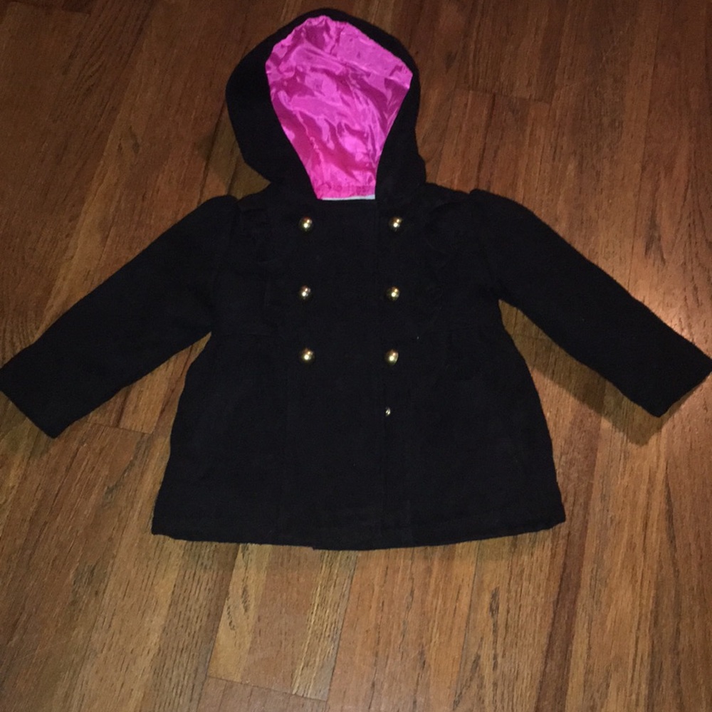 Black hot pink lined jacket